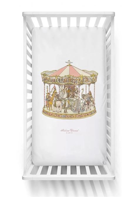  Atelier Choux | SATINFITTEDSHEETCAROUSEL PINK